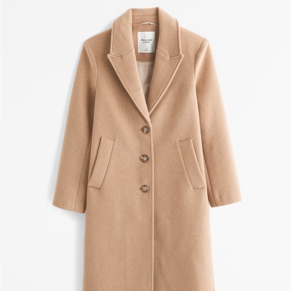 Abercrombie & Fitch Jackets & Blazers - BNWT Abercrombie & Fitch Tan Wool Coat